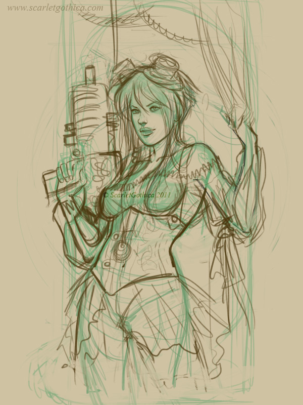 Termite Bianca Steampunk - sketch -